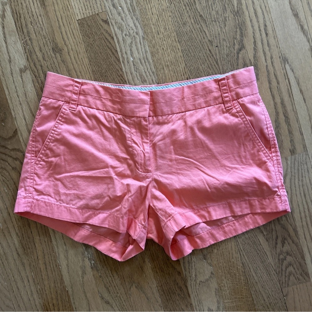 Women's J.CREW Dark Peach Coral Shorts Size 4